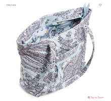 Load image into Gallery viewer, Small Vera Tote Bag Soft Sky Paisley