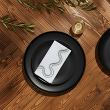 Load image into Gallery viewer, Black Squiggly Napkin - Set of 4