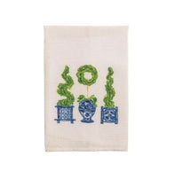 Load image into Gallery viewer, Painted Three Topiary Towel