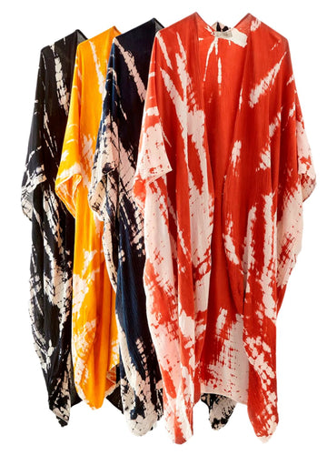 Tie-Dye Kimono, 4 asst.