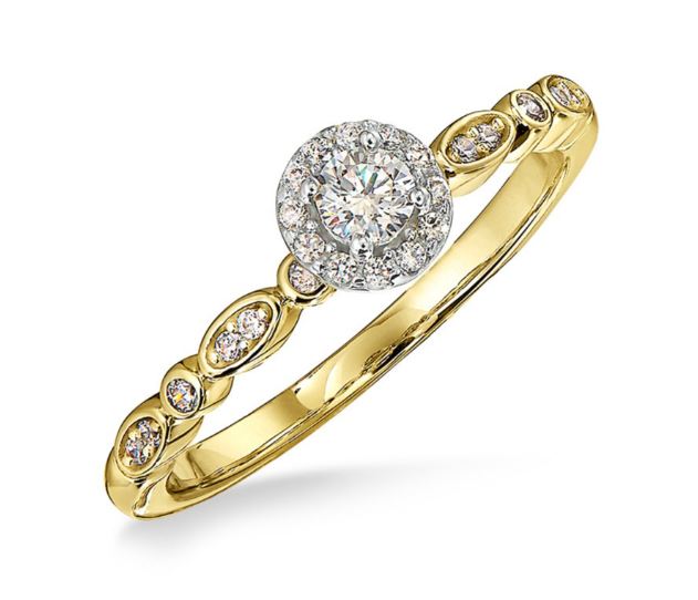 14KT Yellow Gold Diamond Bridal Set