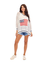 Load image into Gallery viewer, White Americana Sweater