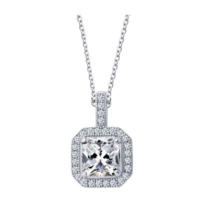 1.52 ctw Halo Pendant Necklace