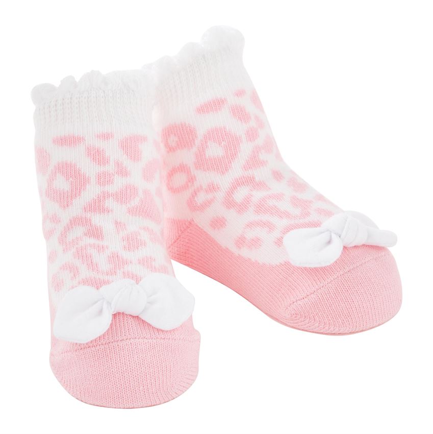 Pink Leopard Baby Socks