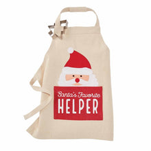 Load image into Gallery viewer, Kids Santa and Reindeer Apron and Cookie Cutter Set