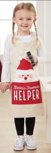 Load image into Gallery viewer, Kids Santa and Reindeer Apron and Cookie Cutter Set