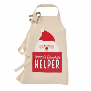 Kids Santa and Reindeer Apron and Cookie Cutter Set