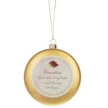 Load image into Gallery viewer, Boxed Poinsettia Disk Ornament