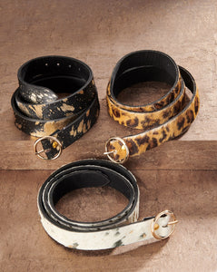 Animal Print Leather Belts