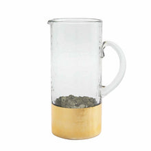 Load image into Gallery viewer, Gold Hammered Glass Pitcher