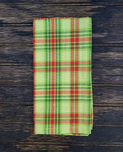 Green and Red Plaid Dish Towel