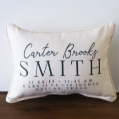 Birth Announcement Pillow