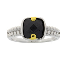 Load image into Gallery viewer, Genuine Black Cubic Zirconium Ring Sterling Silver
