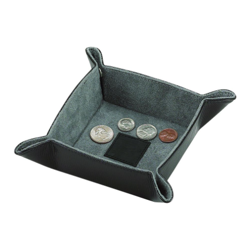 Black Leatherette Snap Tray