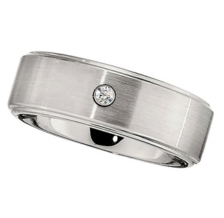 Dura Cobalt Diamond Band with Steel Bezel