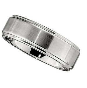 8.0mm Dura Cobalt Band with Satin Finish and Ridges