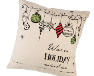 Warm Holiday Wishes Pillow