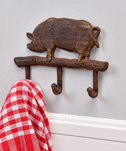 Load image into Gallery viewer, Cast Iron Pig wall Hook