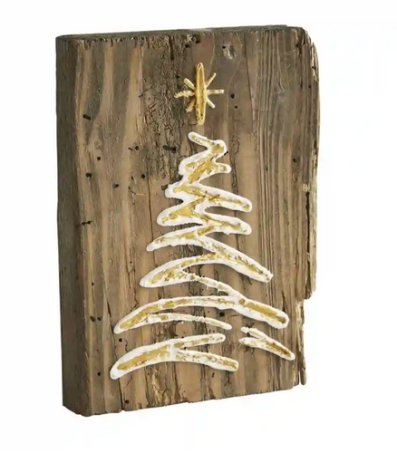 Christmas Tree Reclaimed Wooden Plaque