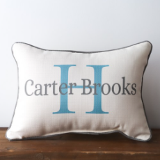 Classic Boy Name and Initial Pillow