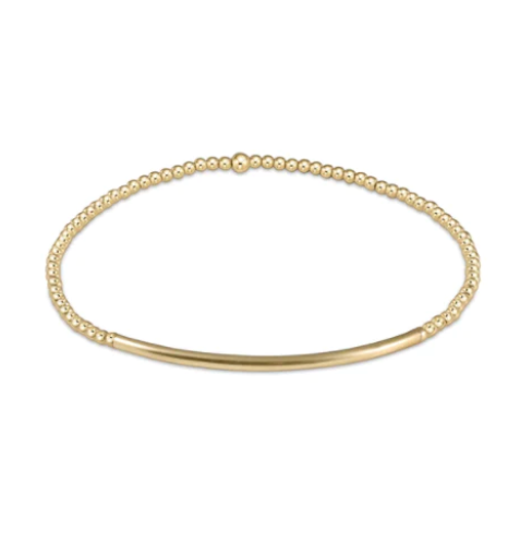 Classic Gold 3mm Bead Bracelet - Bliss Bar Smooth