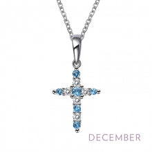 Load image into Gallery viewer, Cross Birthstone Necklace, 12 Asst
