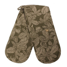 Load image into Gallery viewer, Fig Tree Double Oven Glove - Burnt Olive