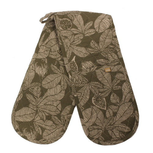 Fig Tree Double Oven Glove - Burnt Olive