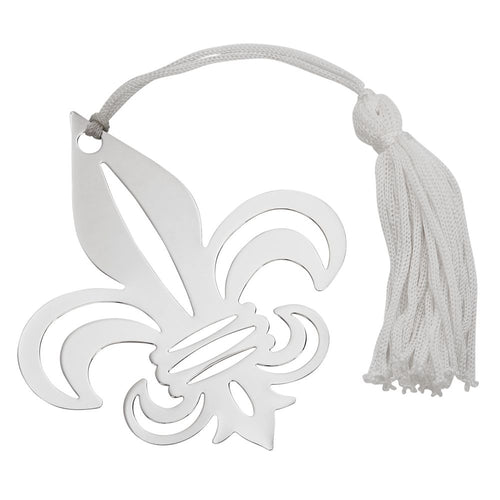 Silver Fleur De Lis Shaped Bookmark