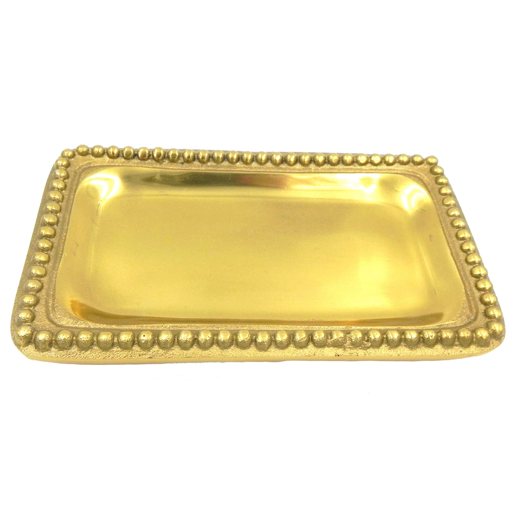 Gilded Beaded Gold Plate