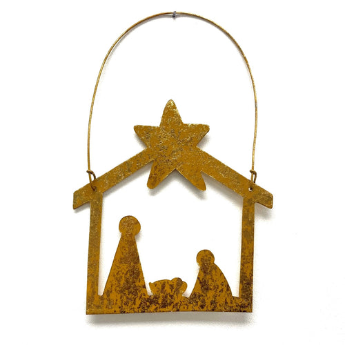 Gold Nativity Silhouette Ornament