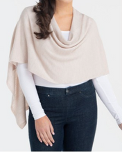 Load image into Gallery viewer, Heathered Neutral Bordeaux Cape Wrap