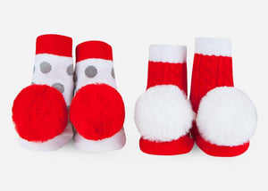 Holiday Pom Pom Rattle Socks