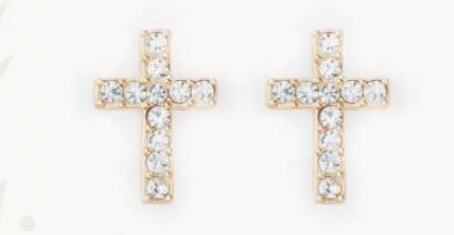Have Faith Cross Stud Earrings