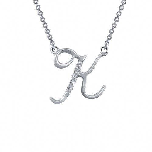 Letter K Pendant Necklace