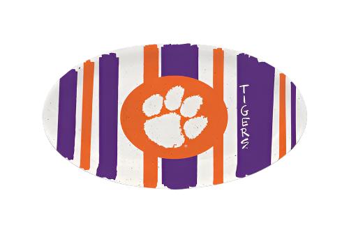 Clemson Tiger Melamine Oval Tray