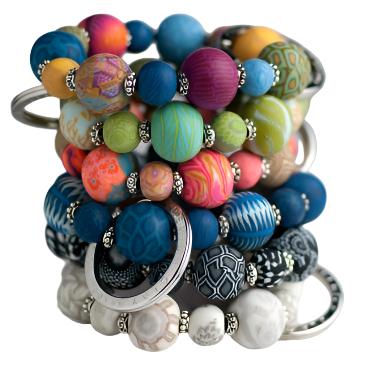 Large Clay Bead Keychain - Asst. Colors