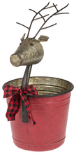 Load image into Gallery viewer, Reindeer Bucket Planter