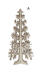 Load image into Gallery viewer, 8&quot; x 11 3/4&quot; Wood Interlocking Laser Cut Tree, 2 Asst