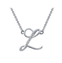 Load image into Gallery viewer, Letter L Pendant Necklace