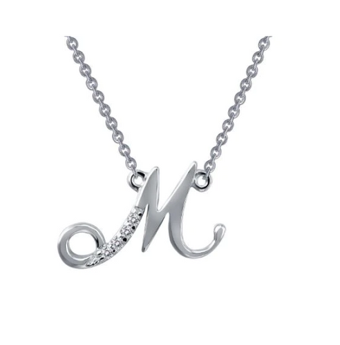 Letter M Pendant Necklace