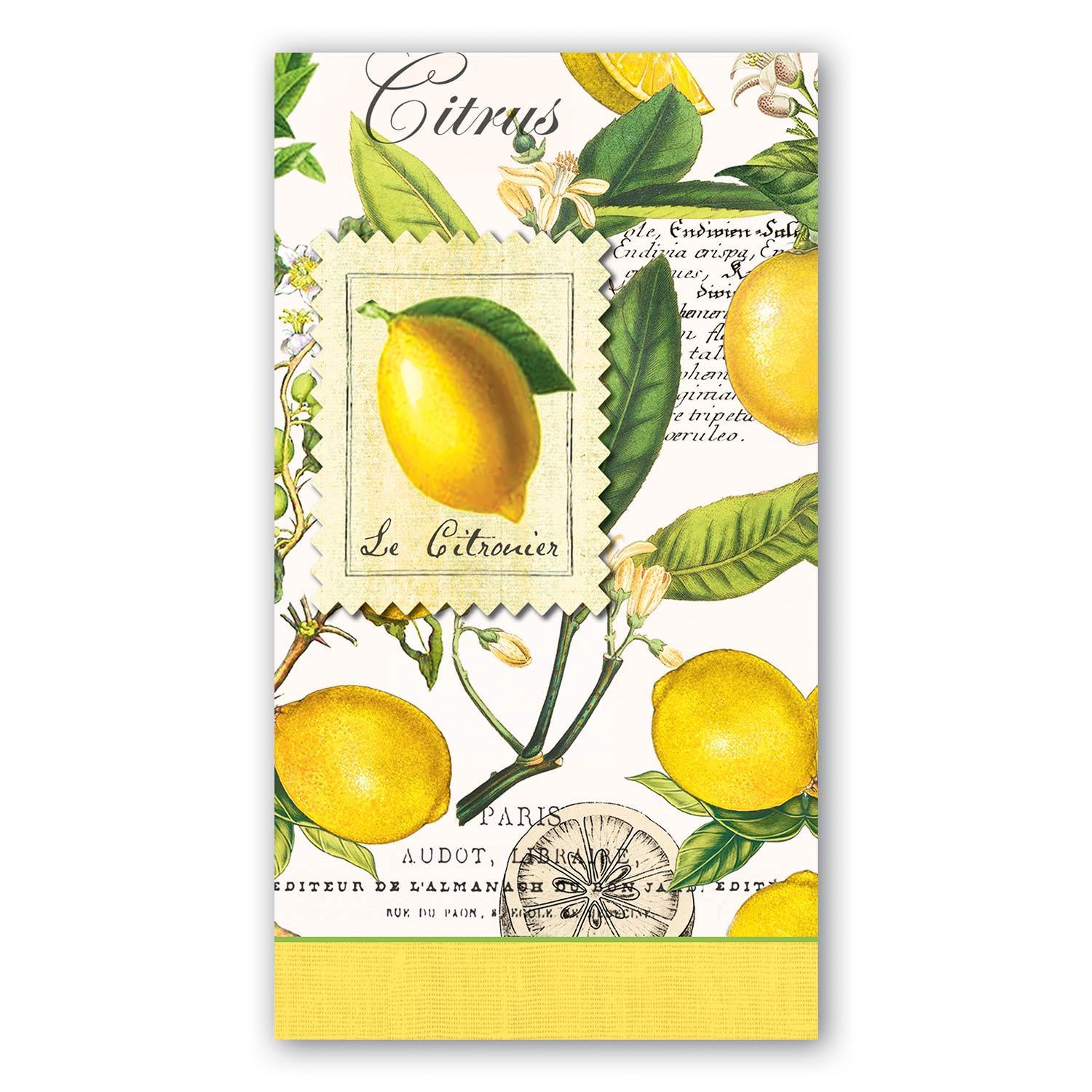 Michel Design Works Lemon Basil Hostess Napkins - Thumbnail 2