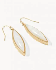 White Naia Marquise Earrings