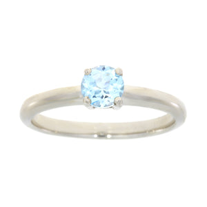 Natural .53ct Blue Topaz Sterling Silver Ring