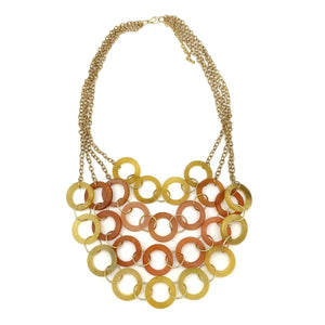 Omala Citrus Sunshine Layered Rings Necklace