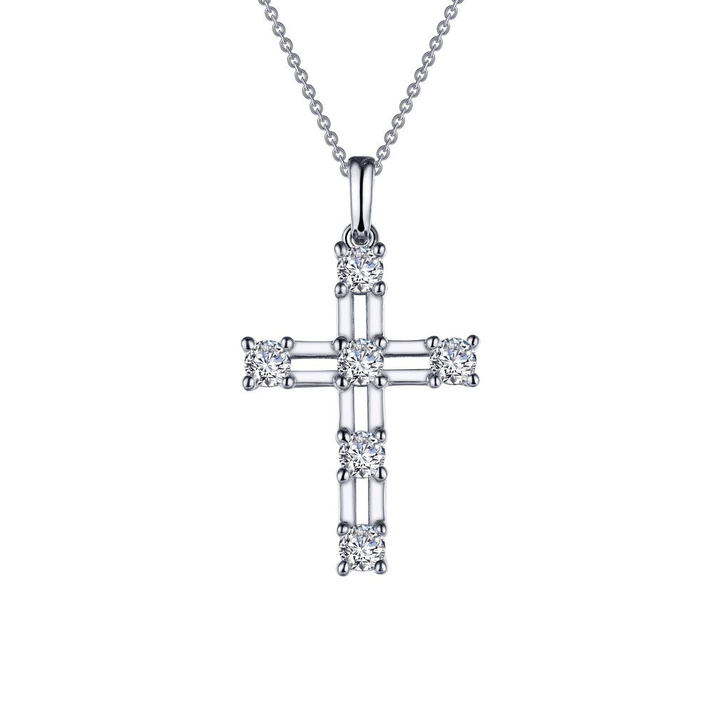 0.66 ct tw Cross Pendant Necklace