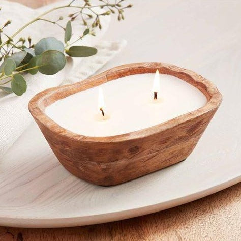 Wood Bowl Candle