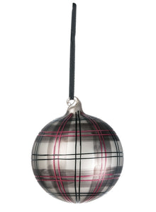 Plaid Ball Ornament