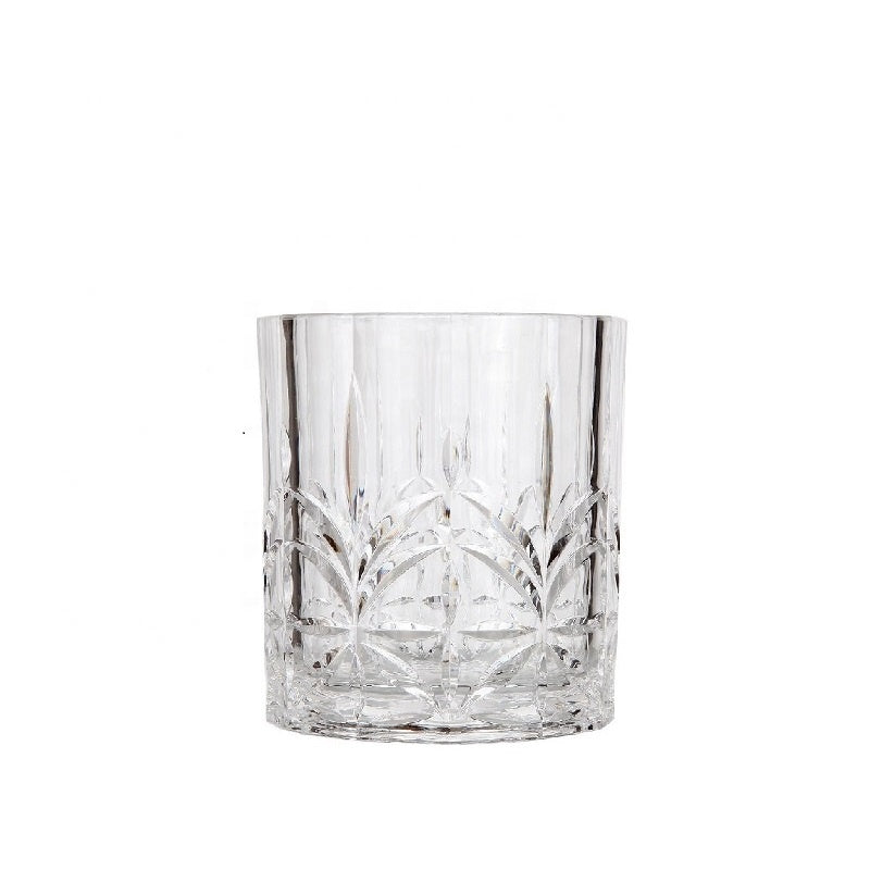 Royal Acrylic Carved Low Ball Glasses Set of 6 - Thumbnail 2