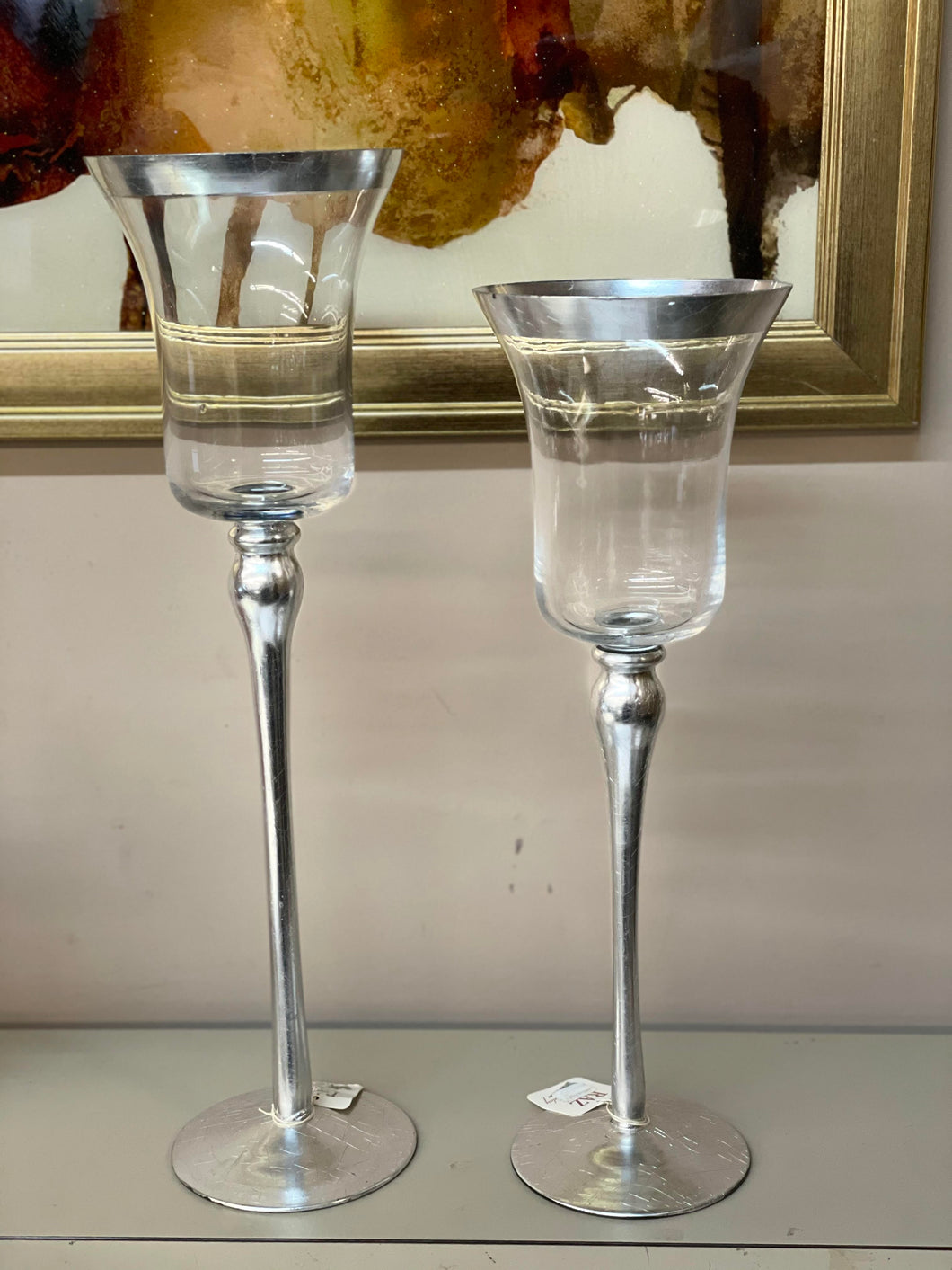 Silver Candlesticks, Set of 2